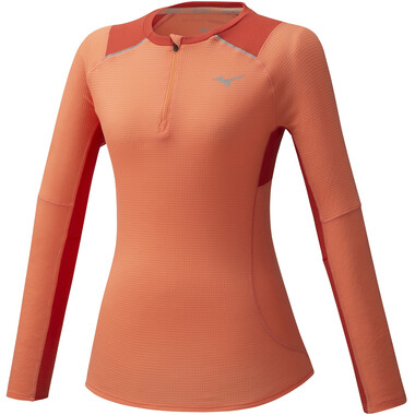 MIZUNO DRY AEROFLOW Women's Long-Sleeved T-Shirt Coral 2020 0